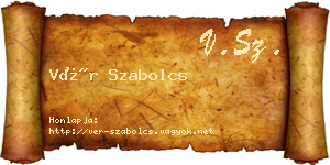 Vér Szabolcs névjegykártya