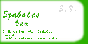 szabolcs ver business card